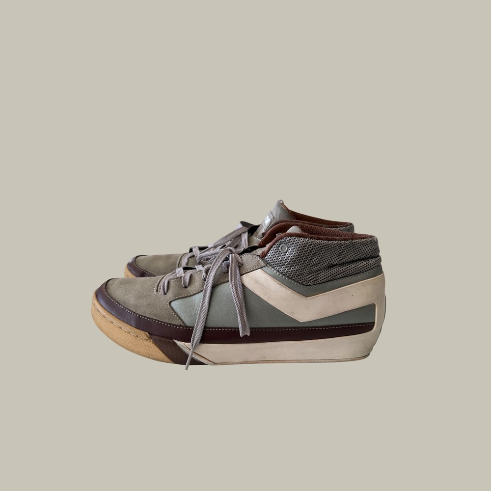 Pony Special Blend Mid Sneakers Mens 12 Grey Brown Suede Leather 2008 ML013GWC
